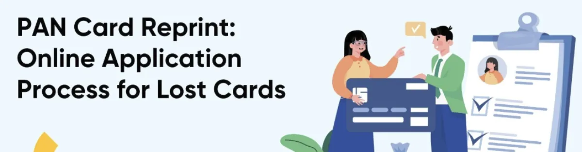 PAN service agent checking customer documents for Lost PAN Card and Reprint application
